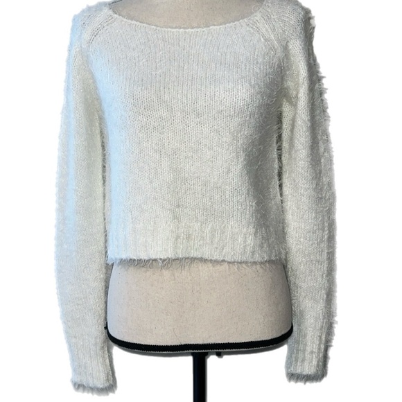 DECREE small snowdrift sweater super soft sparkly long sleeve cropped length NwT - Picture 10 of 10